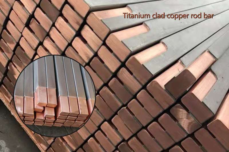 titanium clad copper rod
