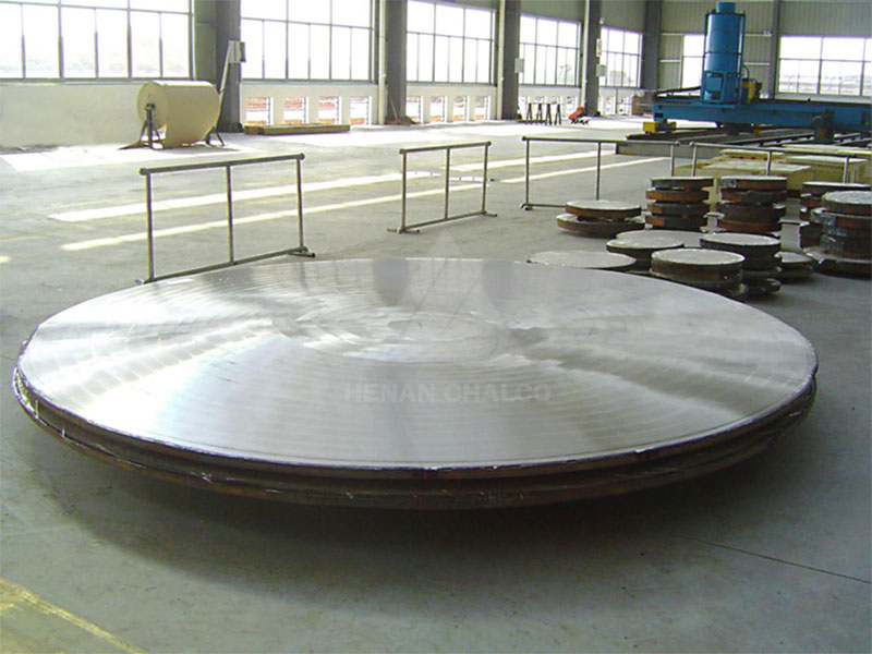 Flat bimetal bimetallic tube sheet