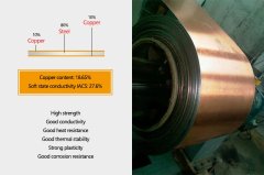 copper clad steel sheet and strip for electrical products