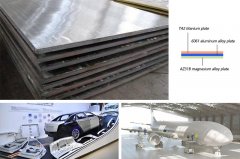 Titanium aluminum magnesium explosion welded clad plate