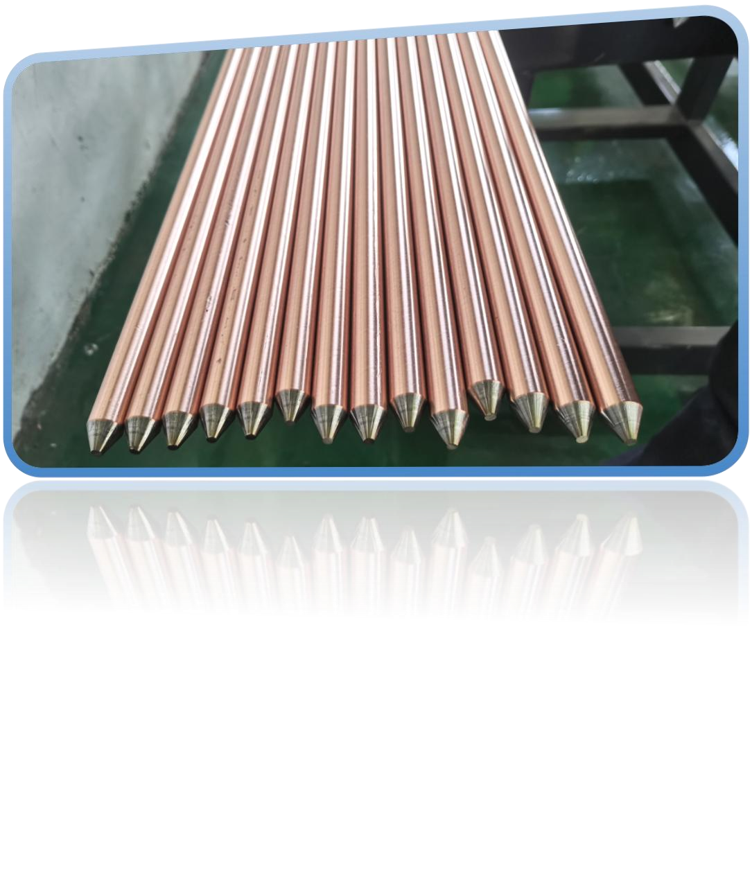 Copper-clad steel flat conductor for grounding applications